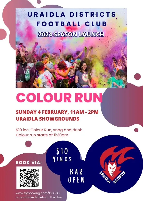 Uraidla Football Club Season Launch, Sunday 4th February 2024 graphic from the club
