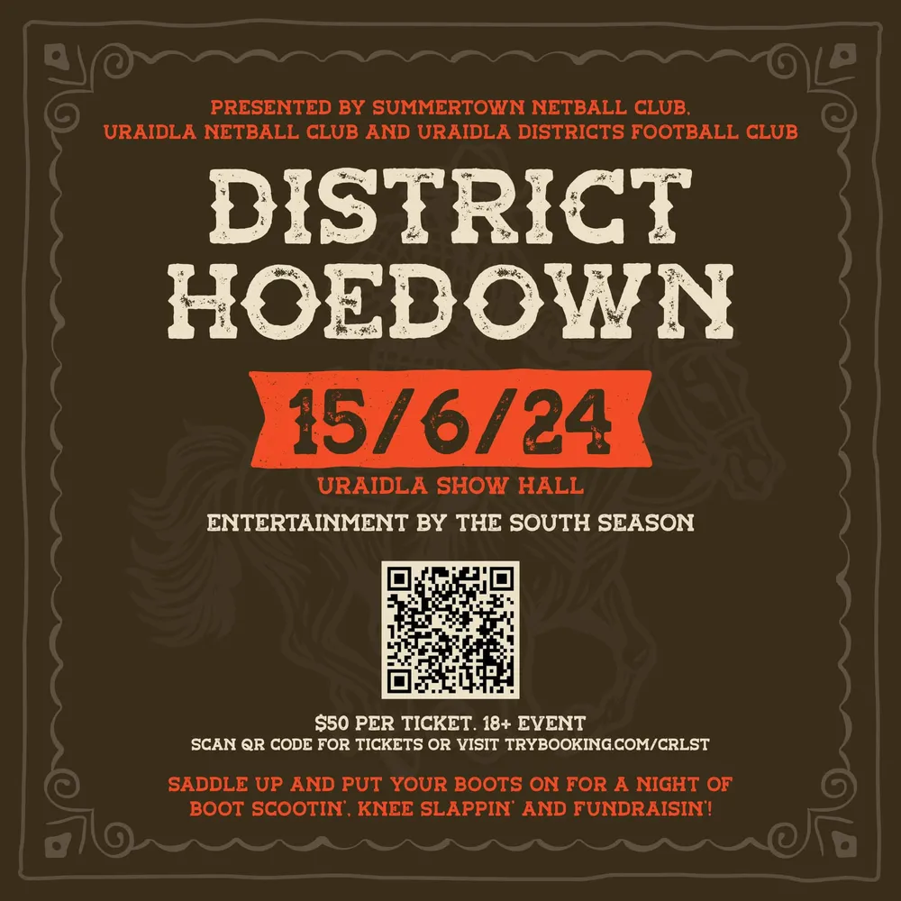 District Hoedown 15th June 2024 graphic from the club