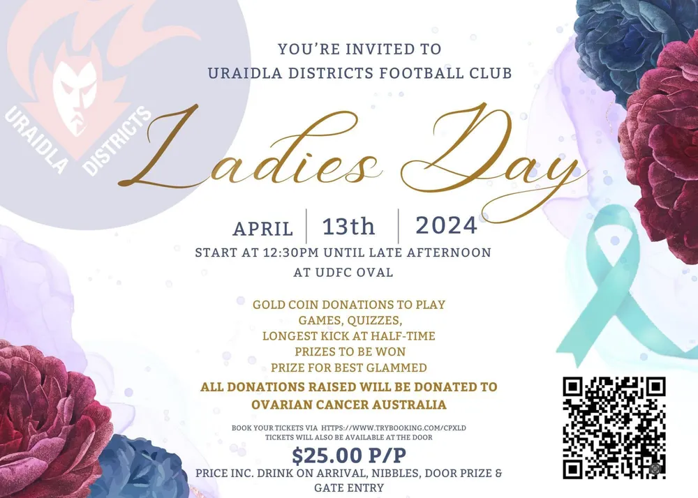 Ladies Day at Uraidla Districts Football Club graphic from the club
